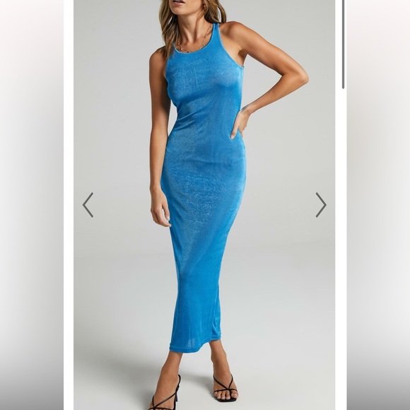 LIONESS EVERLAST SLINKY MAXI DRESS COBALT BLUE SIZE 6 NWT - Picture 3 of 12